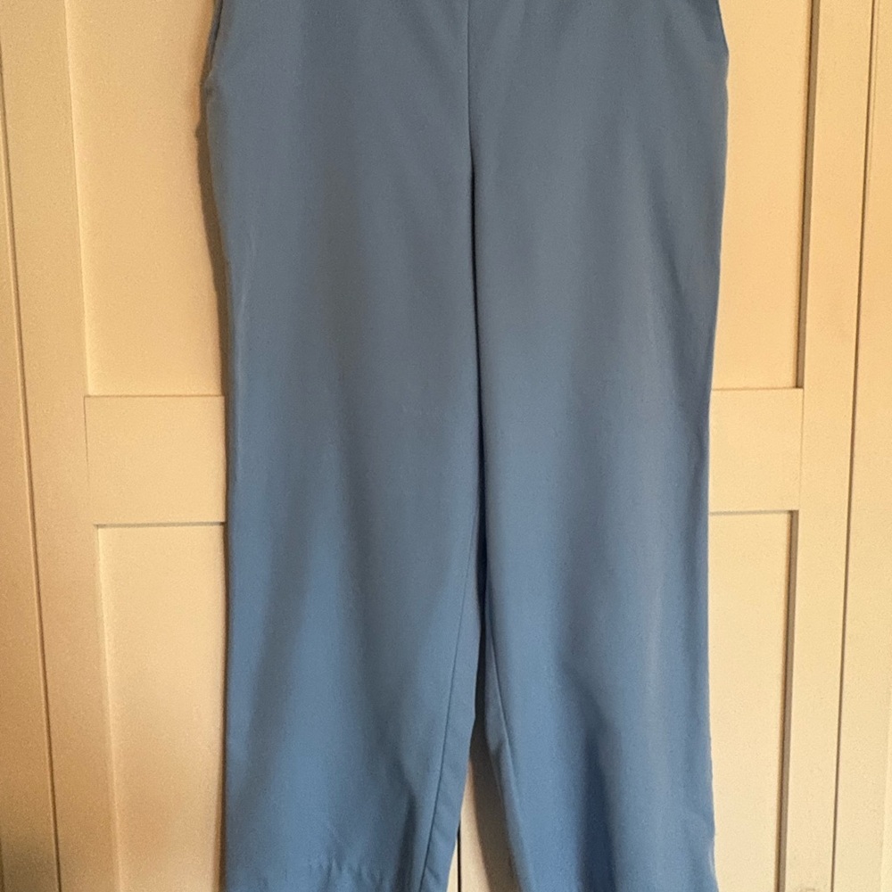 Alfred Dunner Women's Light Blue Straight Leg Pants